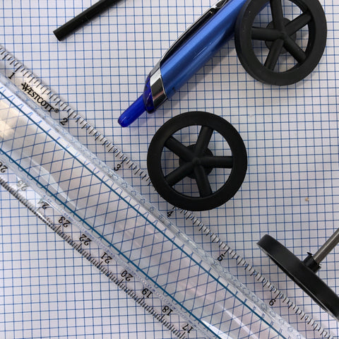 Co2 Dragster Wheels - Hobby Wheels for Miniature Cars and Educational Project Kits using 1/8" Axles