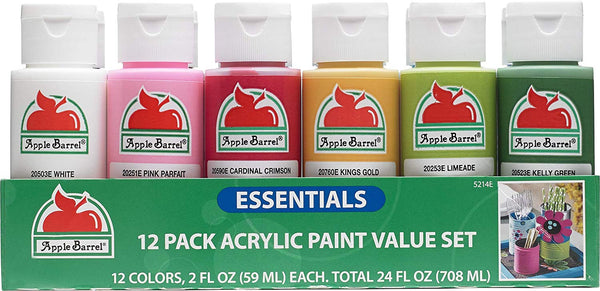 Apple Barrel Essentials 12 Color Paint Set