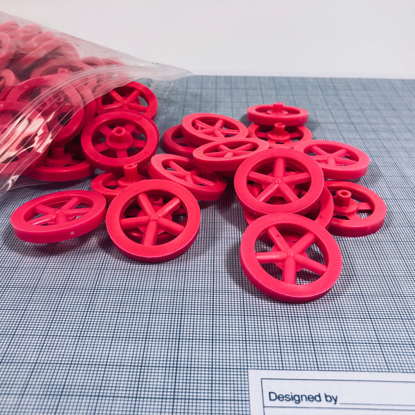 Co2 Dragster Wheels - Hobby Wheels for Miniature Cars and Educational Project Kits using 1/8" Axles