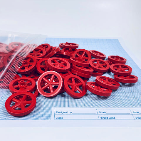 Co2 Dragster Wheels - Hobby Wheels for Miniature Cars and Educational Project Kits using 1/8" Axles